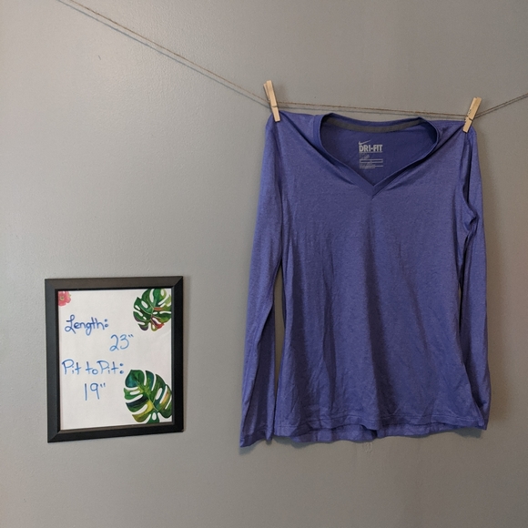 Nike Dri-Fit Long Sleeve Athletic Top Medium - Picture 6 of 7
